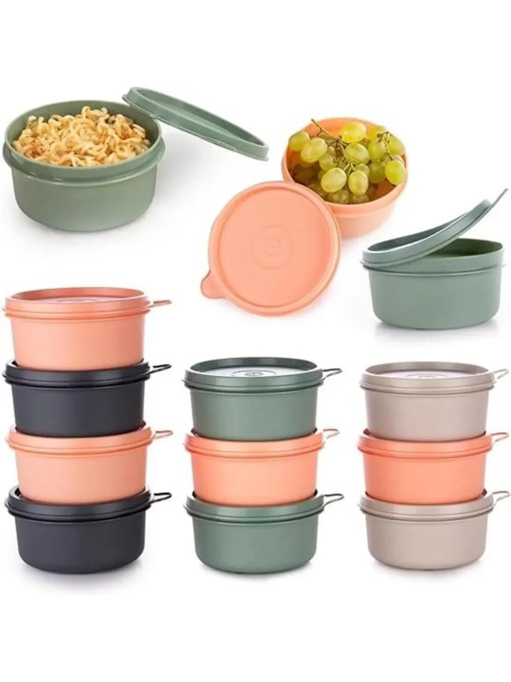 Food Storage Containers 10 Pack 9 Oz Airtight Leakproof Mini Lunch Snack Bowls